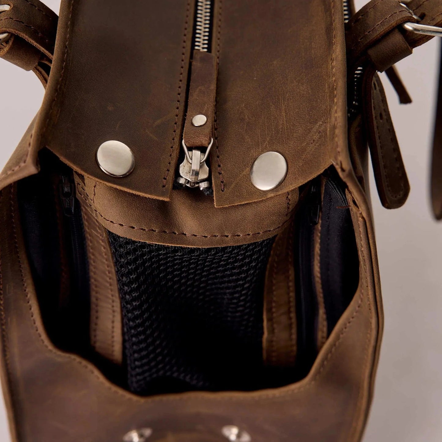 Reno Leather Dog Carrier - Travel Bag