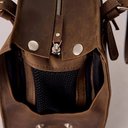 Reno Leather Dog Carrier - Travel Bag